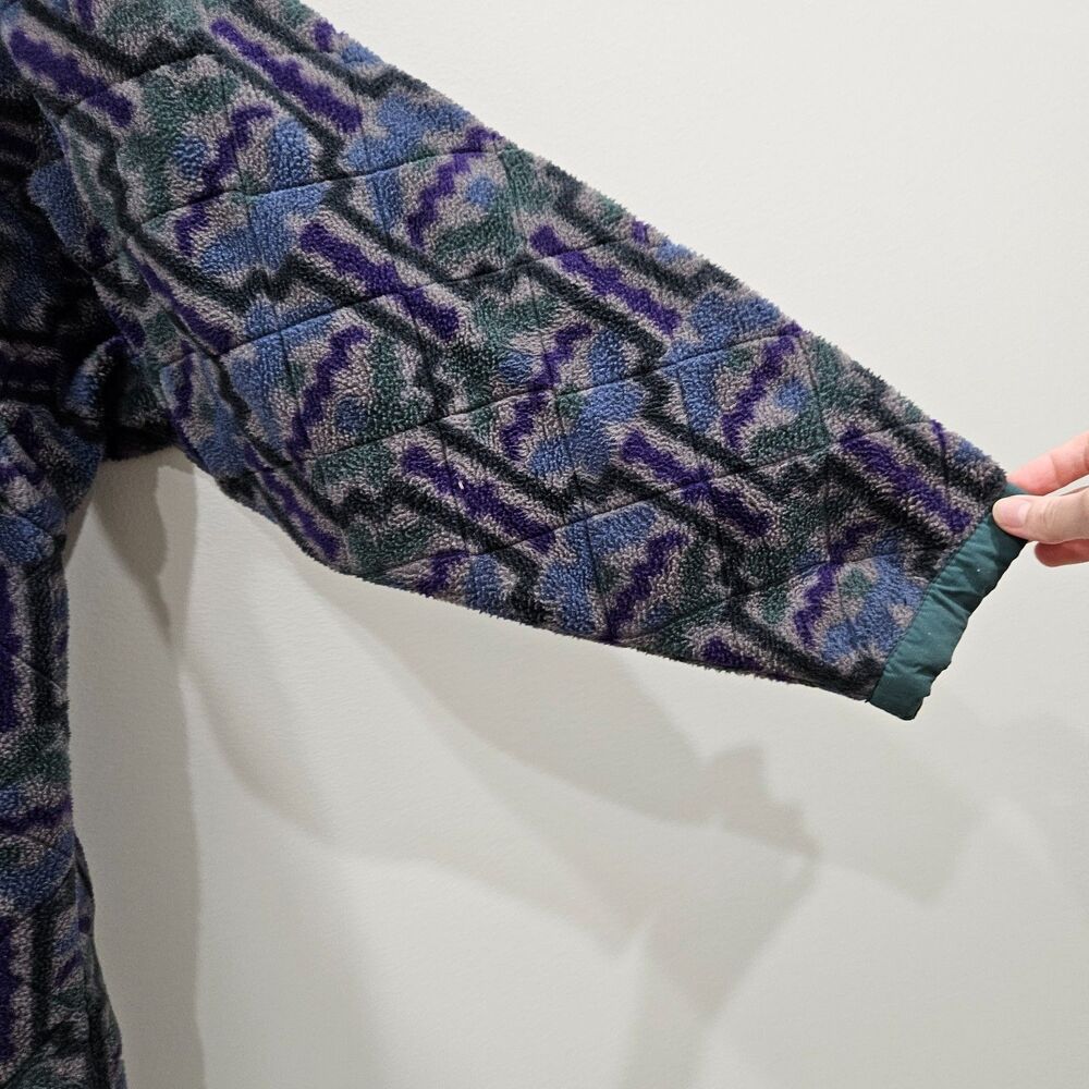 Vintage Patagonia Tehuelche Fleece Chore Coat Large Blue Quilted USA Layers 90s - Picture 6 of 16